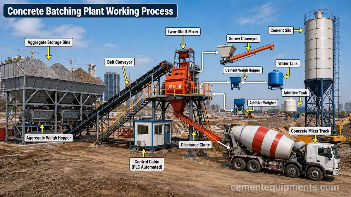AGICO-concrete batching plant WORKING PROCESS AGICO-concrete batching plant WORKING PROCESS